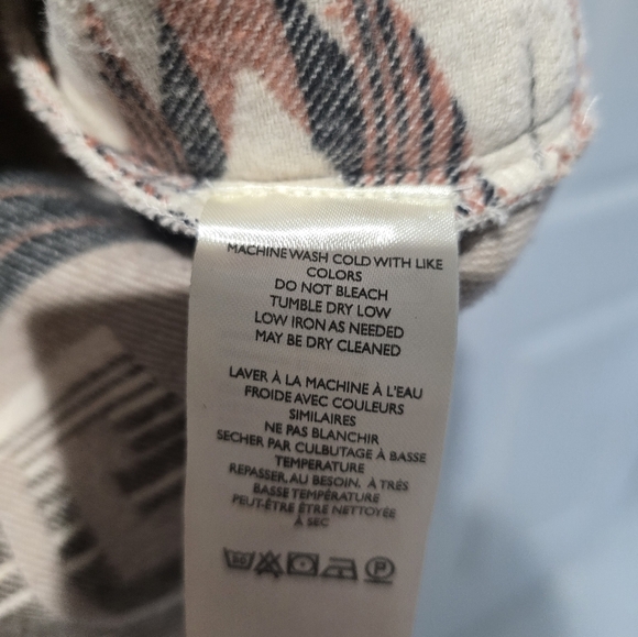 Free People Cream and Brown Geometric Patterned Top - Picture 6 of 7